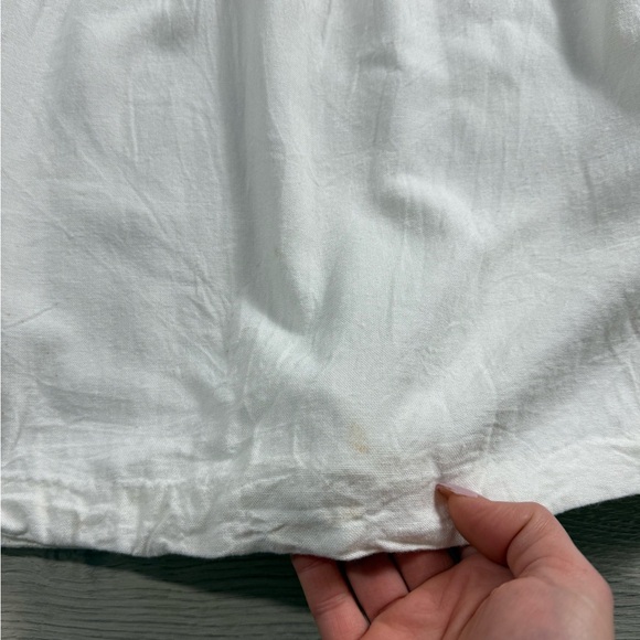 Free People Starlight Embroidered Mini Dress Tunic White and Red Bohemian Dress - Picture 10 of 12